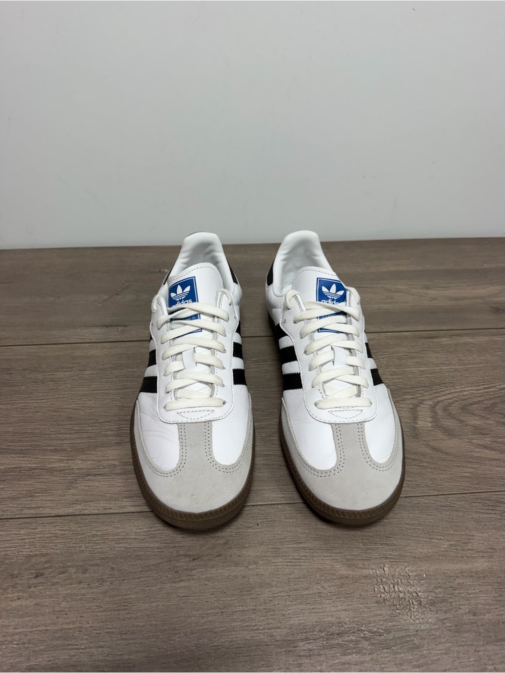 Used men’s Adidas Samba OG Shoes in the Cloud White / Core Black size 10 - Picture 3 of 10